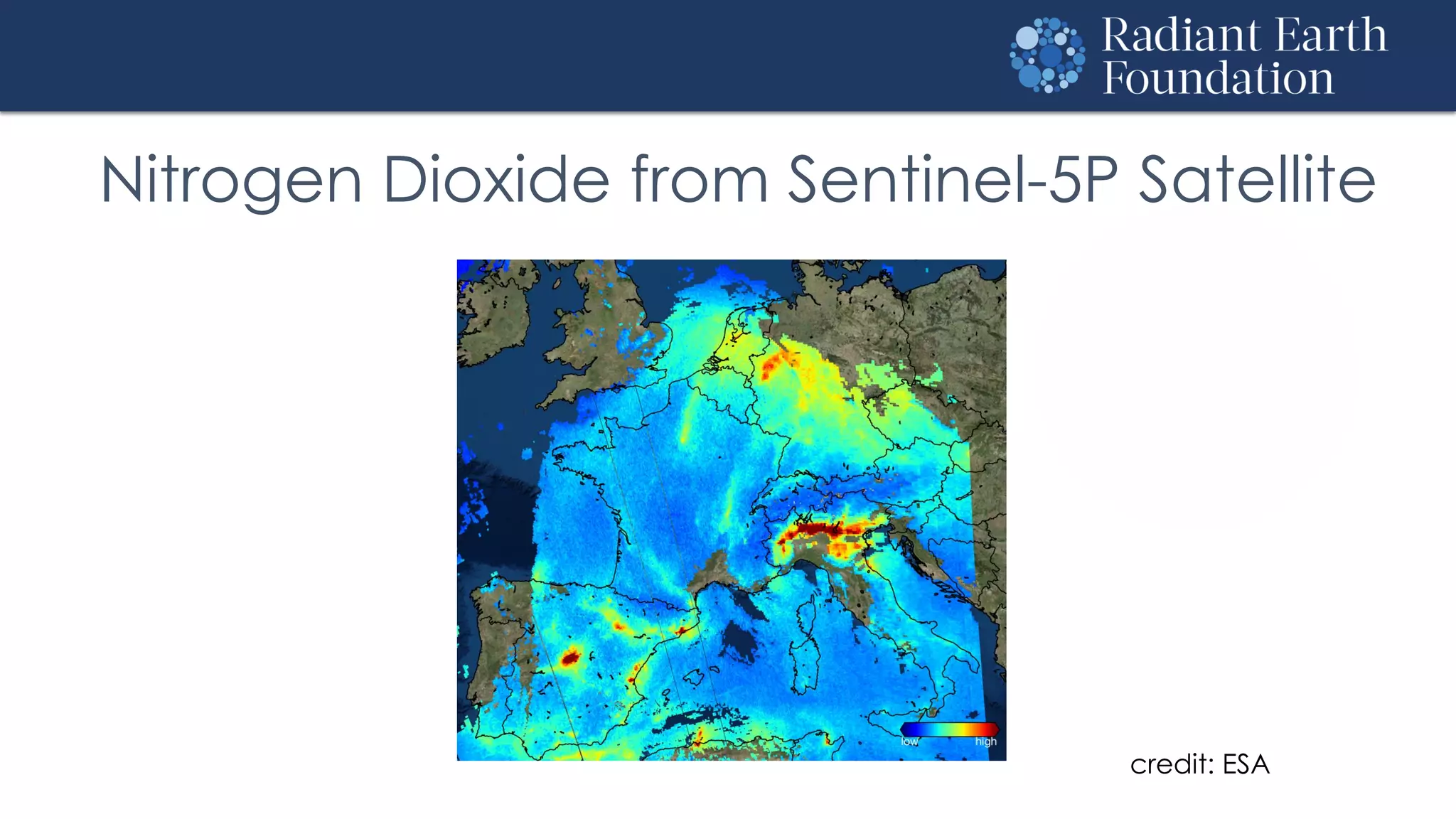Nitrogen Dioxide from Sentinel-5P Satellite
credit: ESA
 