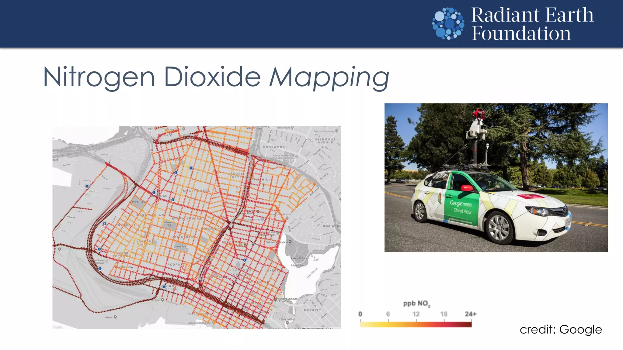 Nitrogen Dioxide Mapping
credit: Google
 
