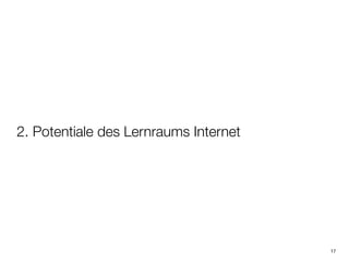 2. Potentiale des Lernraums Internet




                                       17
 