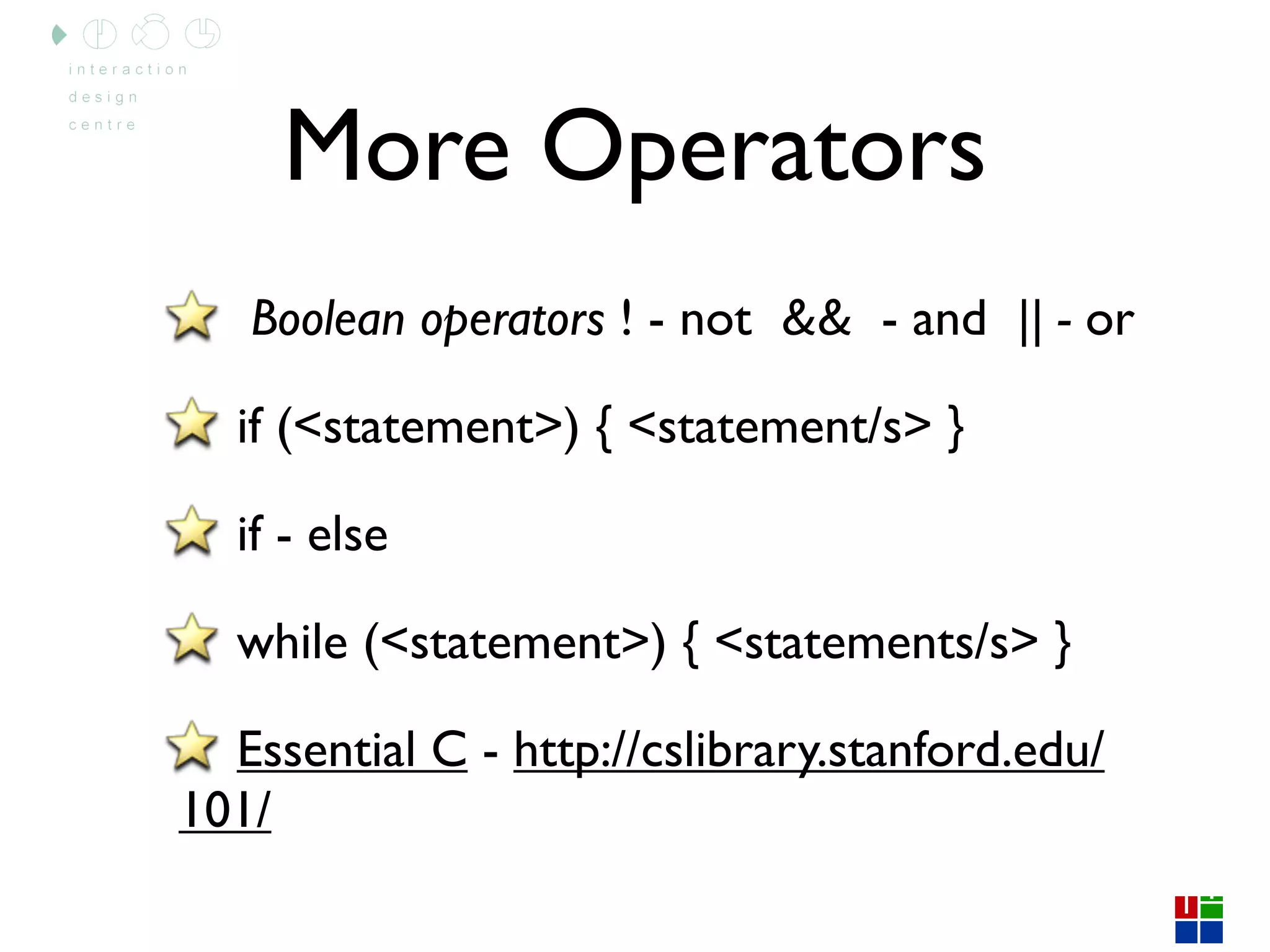 Arduino Lecture 4 - Interactive Media CS4062 Semester 2 2009
