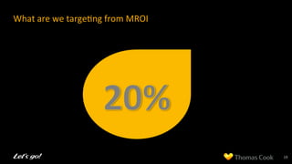 What	
  are	
  we	
  targe8ng	
  from	
  MROI	
  
19	
  
 