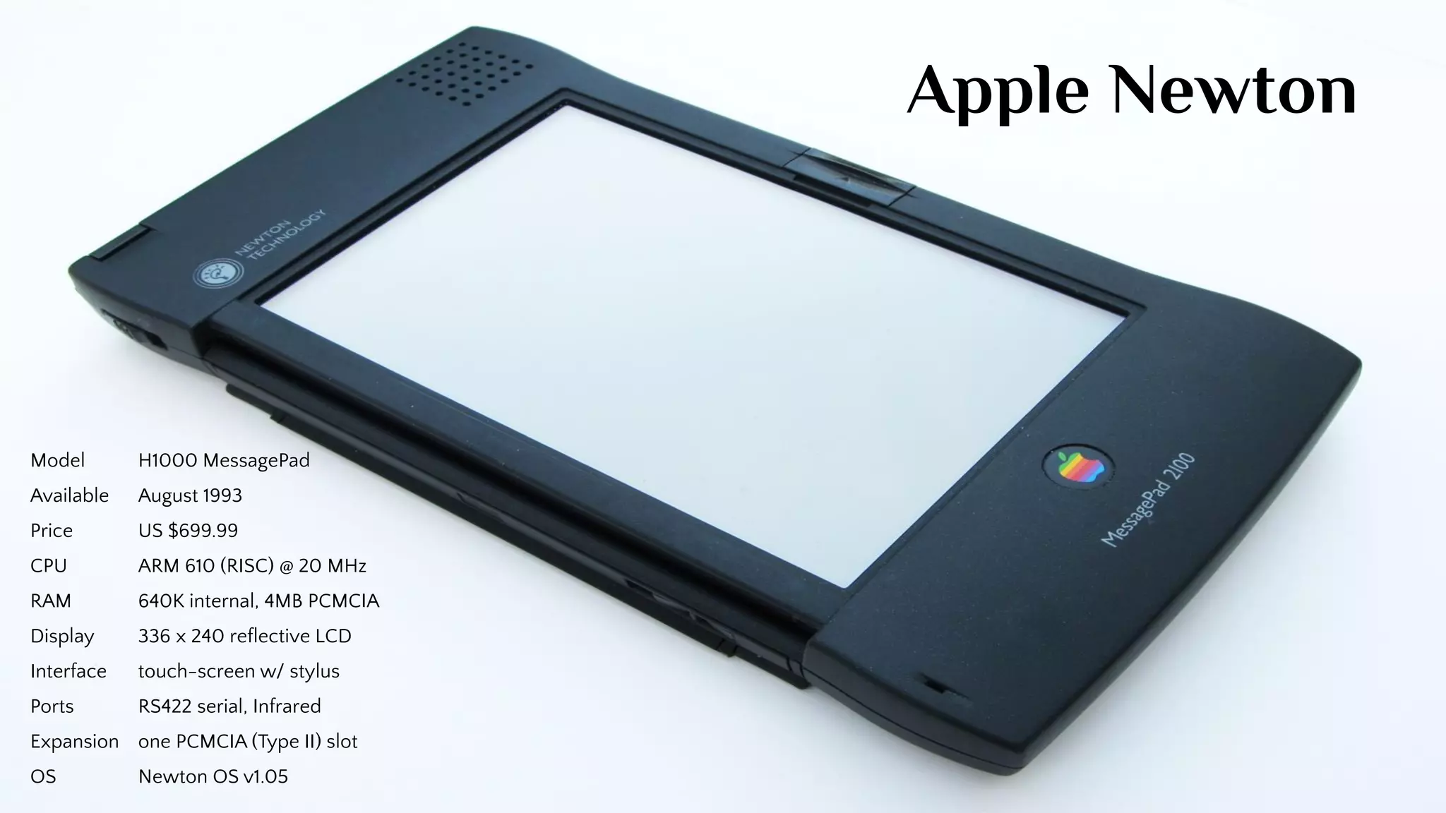 Apple Newton MessagePad 初代 1993年モデル Apple Newton: The 1990