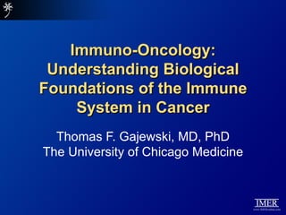 Immuno-Oncology: An Evolving Approach to Cancer Care | PPT