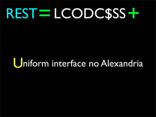 REST = LCODC$SS +


Uniform interface no Alexandria
 