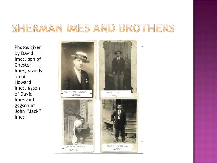 Imes Family History Update
