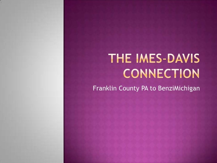 Imes Family History Update