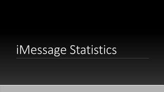 iMessage Statistics
 