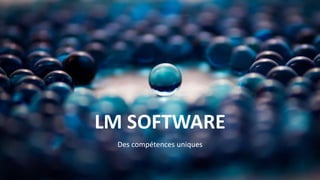 LM SOFTWARE
Des compétences uniques
 