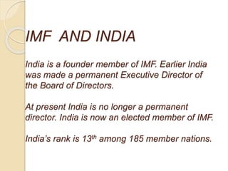 international monetary fund(IMF)