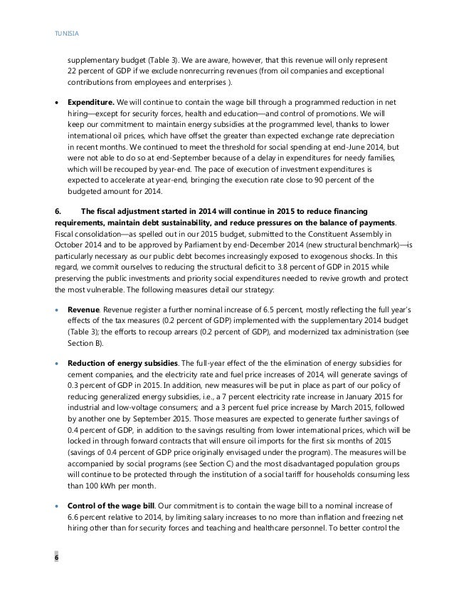 Tunisia Letter of Intent Memorandum of Economic and Financial Polic… Tunisia Letter of Intent Memorandum of Economic and Financial Polic…