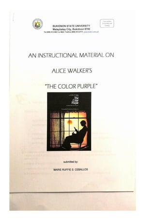 An Instructional Material on Alice Walker's "The Color Purple"