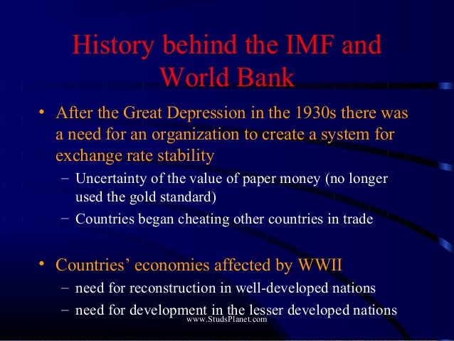Imf versus world bank