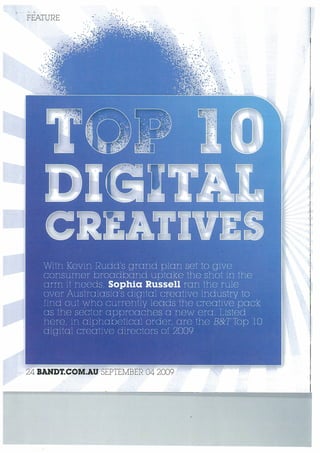 Top 10 Digital Creatives