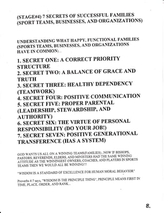 Trinity Kings World Leadership: Family Franchise Systems:The President, The Supreme Court Justices, The U.S. Attorney General, National Governors Assn., U.S. Conference of Mayors, & U.S. Air Force...