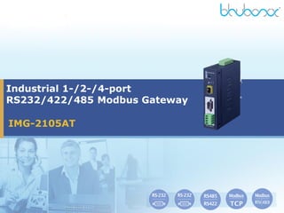 Industrial 1-/2-/4-port
RS232/422/485 Modbus Gateway
IMG-2105AT
 