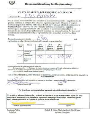 Elias' Personal Behavior Chart