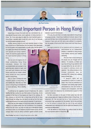 The Most Important Person in Hong Kong 