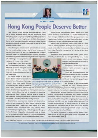 Hong Kong People Deserve Better