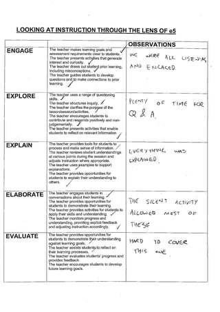 e5 Ultranet PD Observations - Assessment