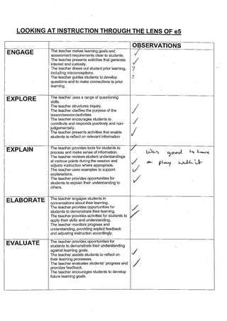 e5 Ultranet PD Observations - Assessment
