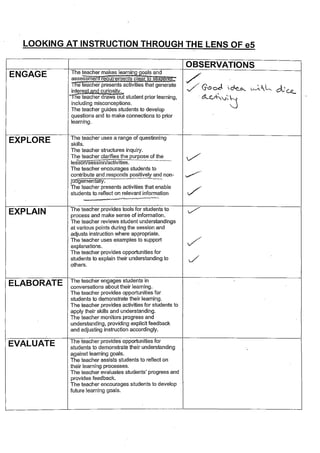 e5 Ultranet PD Observations - Assessment