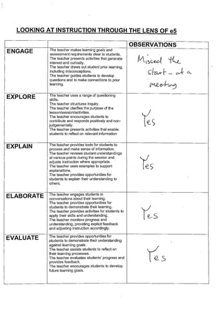 e5 Ultranet PD Observations - Assessment