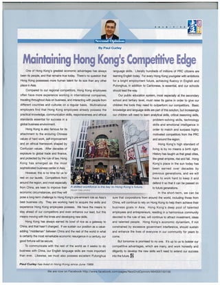 Maintaining Hong Kong's competitive Edge