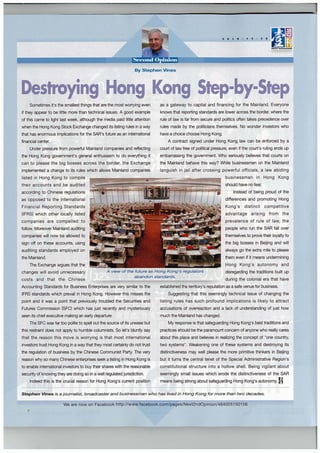Destroying Hong Kong Step-by-Step
