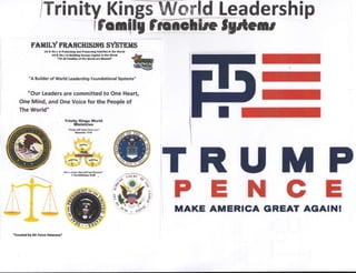 /frinity Kin Leadership'fomifi fffihirelgrlern,
lrt & I{o.r ln iulHrE llllllrBn q{plEl ln the World
"TlU &U Frmllier Ef $* Wsrld .rE El#rrd"
"A Euilder of World Leadership FoundationalSystems"
"Our Leaders are committed ts One Heart,
One Mind, and One Voice for the Feople of
The World"
Tllnlty Kings World
iilnlstrlas
*l#[gE ndtrffi* rhomJre{r"
6rmr{. l?t$
*';
"
tryl'tu' '
t
O*, a cffin Srrt{{il rsri rbrryl!
I Coflrlhlfll. &*B
r*ruu{rs,fi llctlsltvff sYs'rfi tts
llt & t{&.1, ln Pm&GEting glal Fctrn hH frrdllGr ln lh! trrorid
 .. ' --
,,t.:
,it
,"'t
.&W.frW{
u
ilil
tt*,KE *iltffirufiA ffimE*T A6fitilX
*CE8ted bf Air Fo.€e Uet€reni.
 