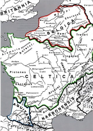 mapa Galia César