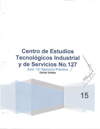 Centro de Estudios
Tecnológicos Industrial
y de Servicios No.127
A c t v . 1 2 - E j e r c i c i o P r á c t i c o /
D a n i e l V a l d e z
 