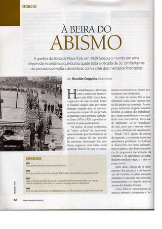 À BEIRA DO ABISMO - Matéria da revista História Viva ed. 62