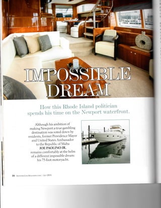 Impossible Dream | Newport Life Magazine | July 2015