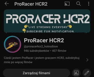 ProRacer HCR2 YouTube Channel of Hill Climb Racing 2 Game