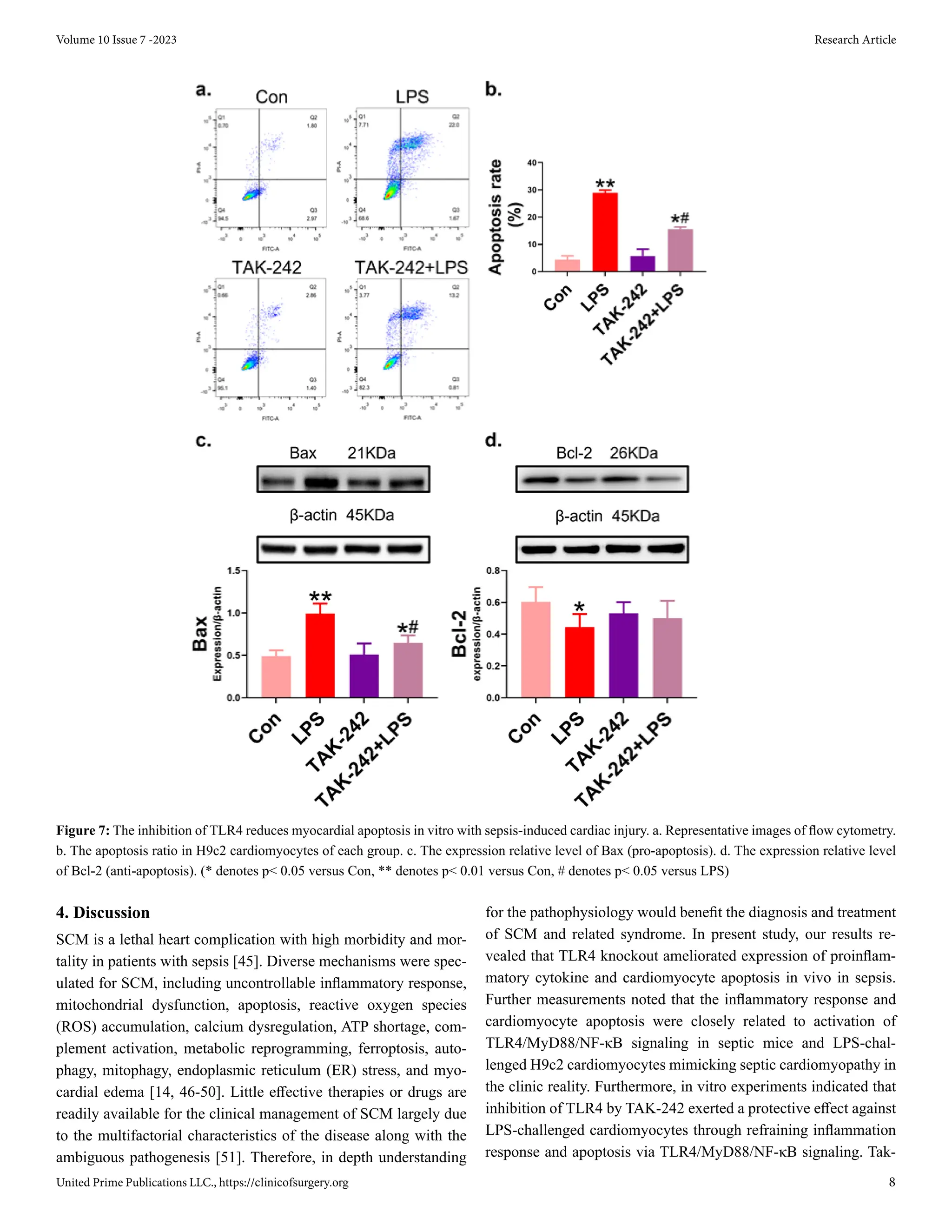 Deletion of TLR4 Ameliorates Inflammation Response and Apoptosis in ...