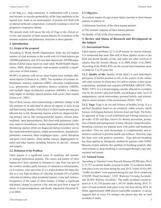 To Study the Impact of Yoga on Pulmonary Functions, Immune Response and ...