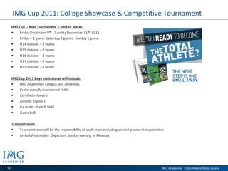 IMG Cup 2011: College Showcase & Competitive Tournament 