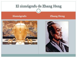 Sismógrafo Zhang Heng El sismógrafo de Zhang Heng 