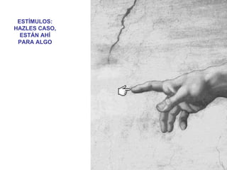 ESTÍMULOS:
HAZLES CASO,
ESTÁN AHÍ
PARA ALGO
 