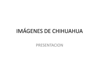 IMÁGENES DE CHIHUAHUA PRESENTACION 