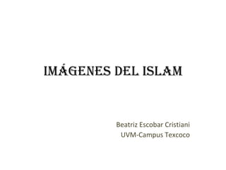 Imágenes del Islam Beatriz Escobar Cristiani UVM-Campus Texcoco 