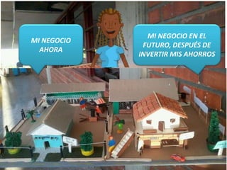 MI NEGOCIO
AHORA
MI NEGOCIO EN EL
FUTURO, DESPUÉS DE
INVERTIR MIS AHORROS