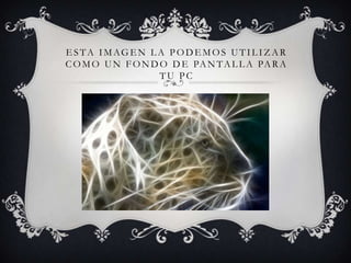 E STA IMAGE N L A PODE MOS UTIL IZ AR
COMO UN FONDO DE PANTAL L A PARA
TU PC
 