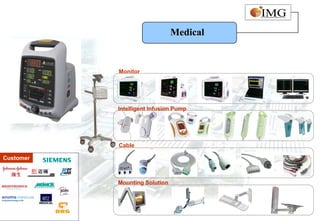 Medical


           Monitor




           Intelligent Infusion Pump




           Cable

Customer



           Mounting Solution
 