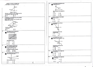oiagram 13, PQ is a straiSht lin€.
       rDalam Rqlah 13, PQ
                           ial^h garis lurc-.
                                             _v
                                                 l/
                                             ia{o'e'
                                      ,/l
                                            /t
                               P(-2.3)/ |
                                -_-?-----ol-r
                                                                            Thc r-iniercept ofthe 8trEtgltt linc
                                                                            ABie
                       DiaAffi lMRqidh lX
        Find the.r-intercept of the straight line PQ.                       o',+ c +
        Carl plntasan-x bad garis lurus PA
        A-6                                 c-2                             B+ Dro+
        B-3                                 D-l
                                                                t2'         Ftndrhcy-htcrcatofthosraight
7,      InDia8ram 14,thestraiahtlineGffisparailel                                           15.
        to thc straight linc PR.                                      1|$linc3:-5]=
        Dabm Rqiah l4 Alrts luns GH dalah sctai
                                                                      *^*                        c-3
        &ngu           garts   lurc   PR.

                                             R(&,9)                         B-+                  D3




                                                                                  v
                                                                L3'         Inthcdiagrubclow,PQiaa
                                                                            straisrhtlirc'
                                                                  )   llH                        I
                         Dirg,.m l4lR4lah             14
            Find thc value of ,t.
            Carl nllai k
            L2                               c4
            83                               D6
8.
                                                                            C.leLtc       thc gradiot       o'f th€
                                                                            srretght   lirc Pe.
                                                                            ,--2                 c+
                                                                            D-+                  D2
                                                                L4'         In ttp diagrembclow, POts a

                                                                      lS    otaien rim wio           a   eraaicnt   or-{'
                 Th. gradictrlofAB i8

     r2-3
                     cZ
                 ^-+ D+
                 B-+
9'             Thocoordinateofpointfarc                                     CalcularE thr r-htcrccpt of             dF
        ($       (2.         and thc gradicnt of      ttc                   6Eri8htltrcPO.
                       -3)
        Gl     straigl* lirc EF        iB
                                            +. 7k
                                                                            e-$                  c-s
               coo,rdinatce of points Fcould be                             B--l9                D-1o
               A       (4r)            C (o, 1)                 15.
               B       (lo, 1)         D (-6, r)                            Thcgradiontoforcstraightline
10'              Thcdiagromahowaeeqaightlinc
                 eEonaCertasimplam.
                                                                      *^-*
                                                                       ar-3r-
                                                                      ,gg                12 is
                                                                                                     c+
        ffi
                                                                            D-+                      D+
                       A(-z, r)                                                The gradientofthe straight linc
                                                                        fl 4r+5y=5is
                                                                        *A-4         c-i 4
                 Find drc gradicnt of.AB,
                 A4                     c+                                     B-5 .o-l
                                                                                                              l
                                                                                                              J
                 B2                     o]                  (
 