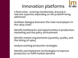 Small ruminant value chains for reducing poverty and increasing food security in dryland areas of India and Mozambique