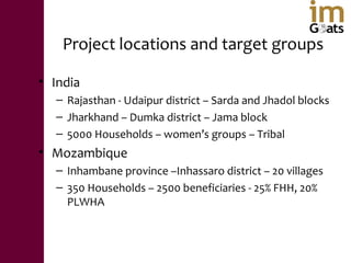 Small ruminant value chains for reducing poverty and increasing food security in dryland areas of India and Mozambique