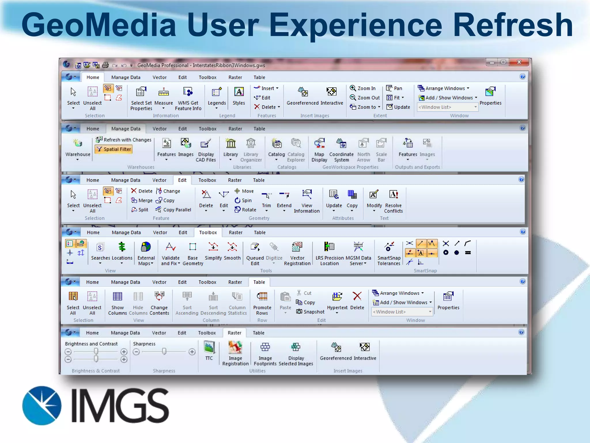 GeoMedia User Experience Refresh
 