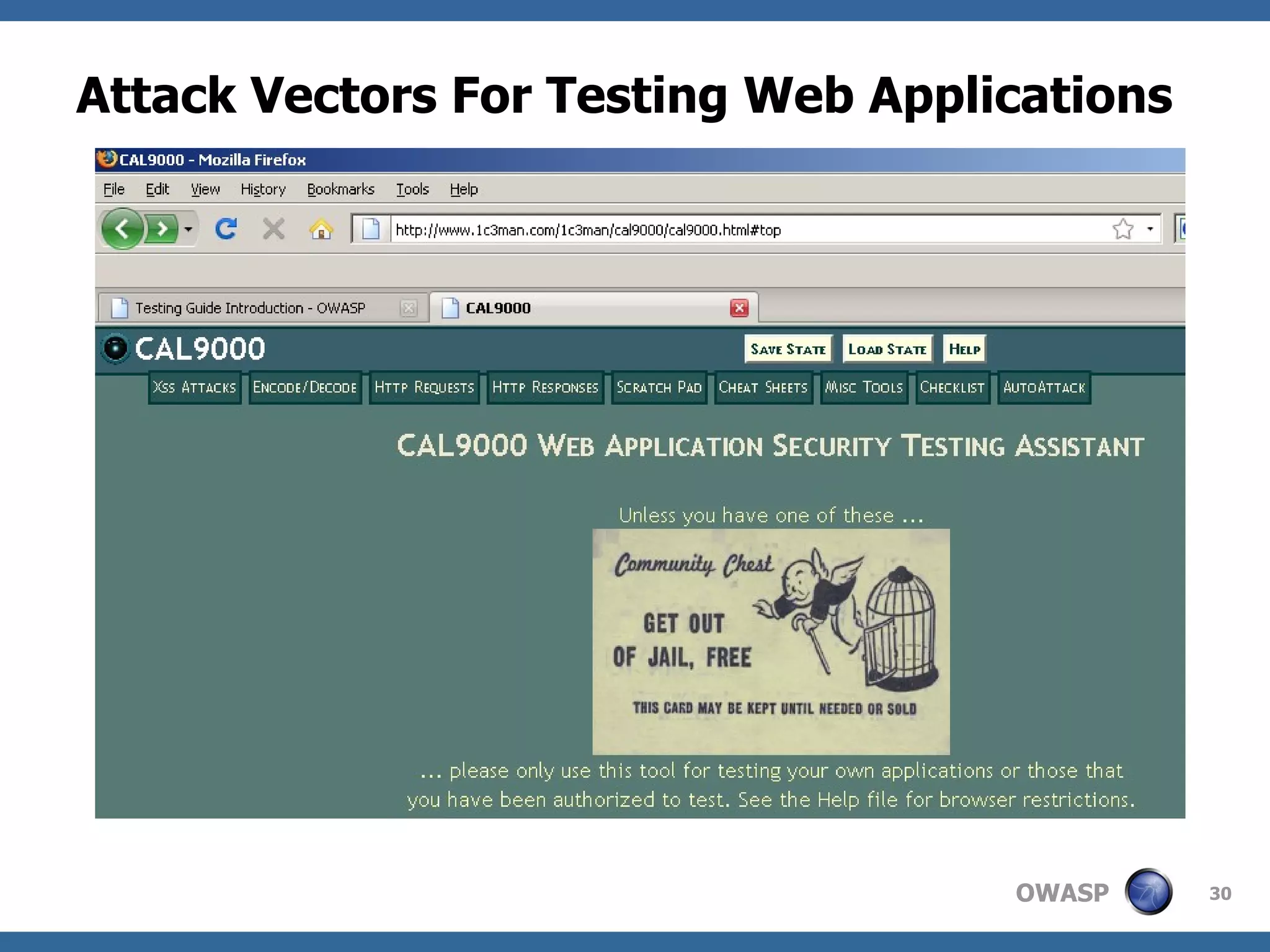 Attack Vectors For Testing Web Applications 