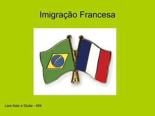 Imigração Francesa
Lara Katz e Giulia - 404
 